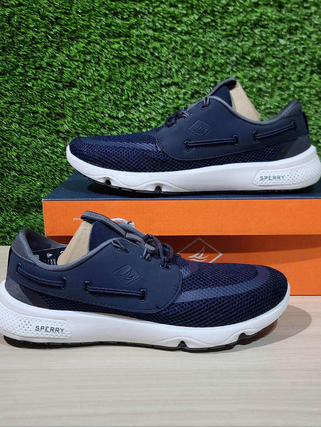 Sperry 7 Seas 3-Eye Sneakers / Navy Marine Us Women's 10 New